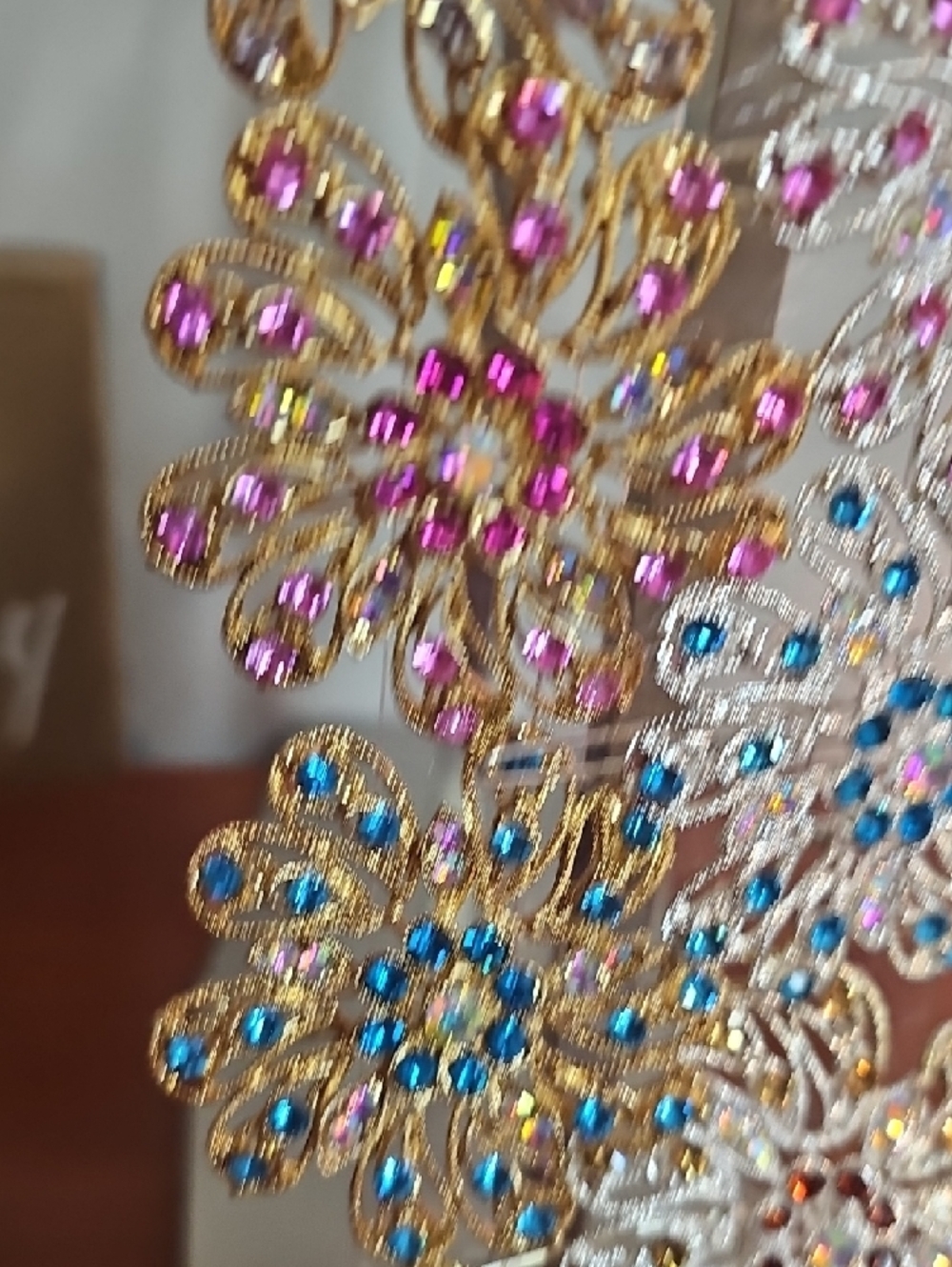 Crystal Flower Hair Clips - Multicolor Decorative Set - Picture 8 of 10